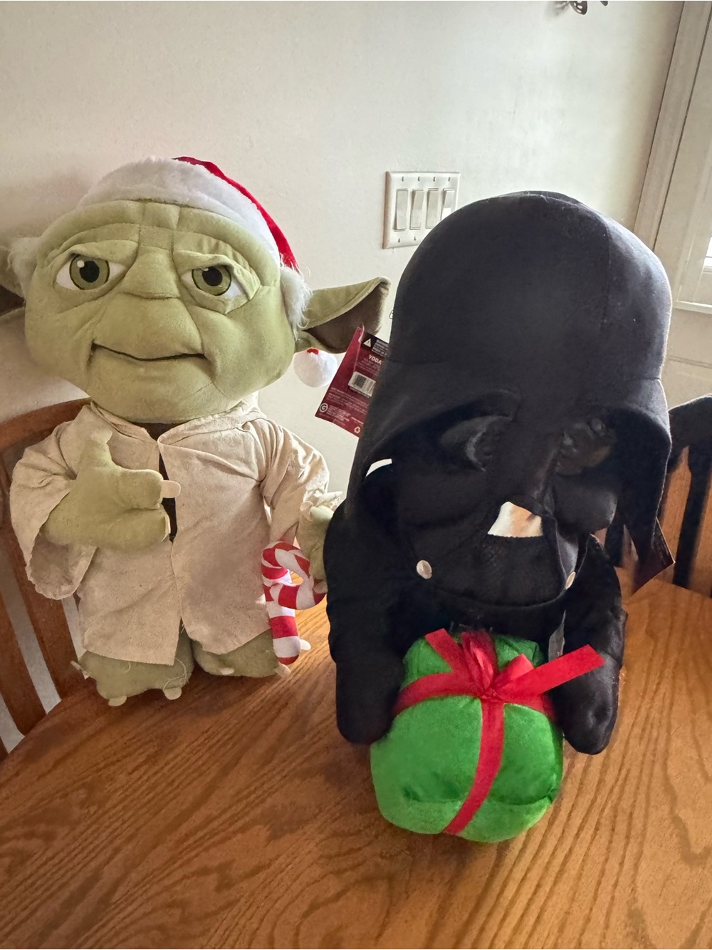 Plush Yoda and Darth Vader Holiday Stuffed Toys - Green and Black new $30